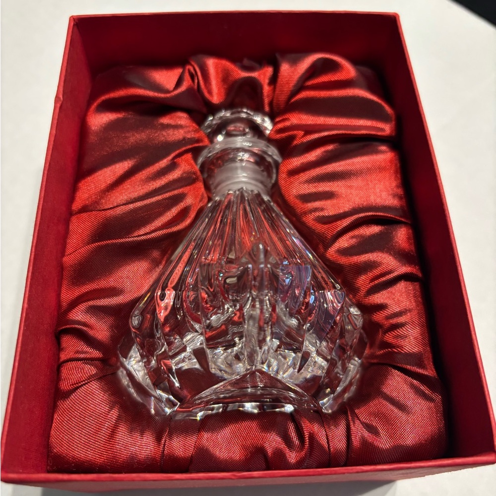 Bohemian Czech Crystal Perfume Bottle in Red Box